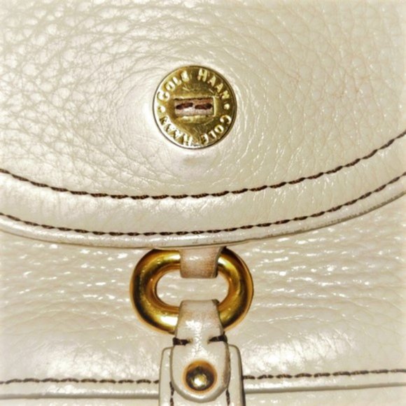COLE HAAN | Leather Off White Cream Shoulder Bag - Picture 5 of 10
